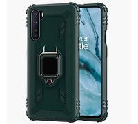TANYO Cover per OnePlus Nord, Custodia in silicone TPU con supporto a 360°, Rugged Armor Bumper Case, Telefono Cover Robusto, Verde