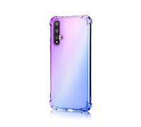 TANYO Custodia adatta per Huawei Nova 5T, morbida flessibile in silicone gel cover TPU [angoli rinforzati] [Crystal Clear] Custodia in grado di colore TPU Case Cover. Viola/Blu