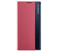 TANYO Smart View Cover per Samsung Galaxy S20 FE (Fan Edition), Prime Custodia a libro con display trasparente finestra, elegante specchio Flip Case Cover con supporto pieghevole - Rosa