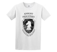 TANYOUPIN Knight Industries Knight Rider Inspired Kit David Hasselhoff Retro Mens Short Sleeve White L