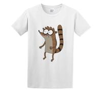 TANYOUPIN Mordecai And Rigby Regular Show Scared Quality Mens Short Sleeve White XXL