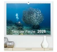 Tanz der Fische (hochwertiger Premium Wandkalender 2026 DIN A2 quer), Kunstdruck in Hochglanz: Fischbälle - eine großartige Begegnung mit den verschiedensten Formen!