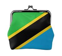 Tanzania Flag Print Vintage Leather Change Purse Elegante Piccolo Portamonete per le Donne Portafoglio Mini