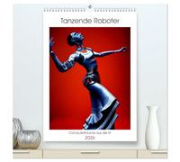 Tanzende Roboter - Computerträume aus der KI (hochwertiger Premium Wandkalender 2026 DIN A2 hoch), Kunstdruck in Hochglanz: Roboter und Cyborgs tanzen