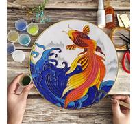 TANZEQI Cloisonne - Kit per pittura smaltata fai da te per cloisonné cinese, arte della carpa fortunata, patrimonio culturale immateriale, ornamento decorativo (arancione)