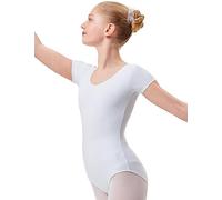 tanzmuster Body da Danza Classica 'Sally' per Bambini in Bianco, 128/134 (9-10 Anni)