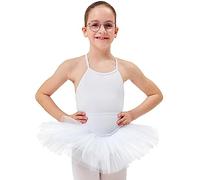 tanzmuster Gonna tutù da Danza Classica 'Pia' per Bambini in Bianco, 164/170 (15-16 Anni)