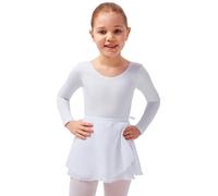 tanzmuster gonnelino a Portafoglio da Danza Classica 'Emma' in Chiffon per Bambini in Bianco, 104/110 (5-6 Anni)