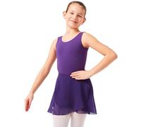 tanzmuster gonnelino a Portafoglio da Danza Classica 'Emma' in Chiffon per Bambini in Viola, 104/110 (5-6 Anni)