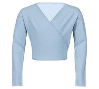 tanzmuster Maglia a Incrocio da Danza Classica 'Mandy' per Bambini in Celeste, 104/110 (5-6 Anni)