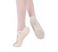 tanzmuster Toni, Mezze Punte Danza Classica in Pelle, Suola a Goccia in Cuoio, Bambini e Adulti - Color Sabbia, 45