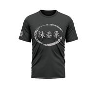 TAO MARTIAL T-shirt Wing Chun 100% Cotone, Leggera e Morbida, Modello C30, nero, L