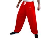 TAO Pantaloni Kung Fu Tai Chi e Wing Chun Bottoms Style per donne e uomini Pantaloni arti marziali leggeri e lisci, Kung Fu Rosso, M