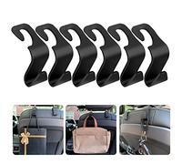 tao pipe 6 ganci di stoccaggio per auto, gancio in plastica per sedile posteriore, gancio per sedile dell'auto, gancio per sedile posteriore, supporto per poggiatesta, gancio per borsa, gancio per