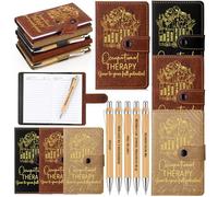 TaoBary Appreciation Gift Bulk A6 Leather Notebook Journal with Bamboo Pen for Staff Coworker Nurse Graduation Supplies(30 Sets,Multicolor,Ot Classic)