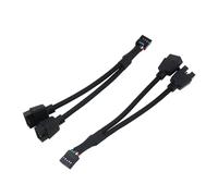 TAODAN 2PCS Scheda Madre 9 Pin USB 2.0 a Dual 9 Pin Cavo di Estensione 1 a 2 Splitter Adattatore Elettronica Computer Accessori