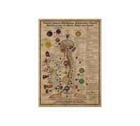 Taoista Lnner Alchimia Anatomia Poster Grafico Rapporto tra Corpo Mente e Spirito Tela Pittura Wall Art Prints Room Home Decor(A3 30x42cm No Frame)