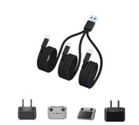 Taoke compatibile con cavi nylon Cavo di alimentazione USB con 3 porte di tipo C, cavo di ricarica rapida 4FT/1.2M 5A per controller DJI Avata/Mini 3 Pro/FPV/Mavic MINI 2/Mavic Air 2S/Mavic 3