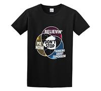 TAOKEBEAR Don't Stop Venn Diagram Unisex 100% Cotton Short-Sleeve T-Shirts Black XL