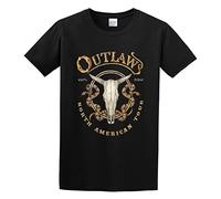 TAOKEBEAR Outlaws North American Tour Unisex 100% Cotton Short-Sleeve T-Shirts Black XL