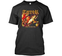 TAOKEBEAR Terror Always The Hard Way American Beatdown Hardcore Band Unisex 100% Cotton Short-Sleeve T-Shirts Black XXXL