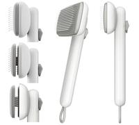 Taomypets Spazzola Gatto Cane Pelo Lungo e Corto Autopulente Strumento per La Toelettatura Di Cani E Gatti a Pelo Lungo E Corto Rimozione Del Pelo (Bianco)