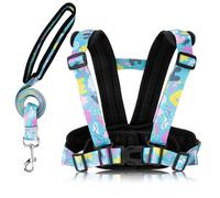 TAOPE Bambino Imbracatura di Sicurezza per Passeggiate e Redini, Anti perso Imbracatura Regolabile per Bambini che giocano, attività genitori-figli, ragazze, ragazzi, sport all'aperto - Blu e Rosa