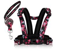 TAOPE Bambino Imbracatura di Sicurezza per Passeggiate e Redini, Anti perso Imbracatura Regolabile per Bambini che giocano, attività genitori-figli, ragazze, ragazzi, sport all'aperto, corsa - Rosa