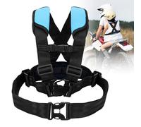 Taope Cintura Moto Bambini, Imbracatura di Sicurezza Ausiliaria per Genitori e Figli in Mountain Bike, Slittino, Moto, Cintura Traspirante per Bambini tra i 2 e i 5 anni - Nero e blu