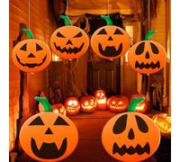 TaoQ C 6 Pezzi 60 cm, 40 cm palloncini gonfiabili di Halloween Decorazioni gonfiabili di zucca di Halloween per l'arredamento della casa di giardino della festa dell'orrore della casa infestata