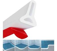 TAOQILE Barriera Doccia Pieghevole e Sistema di ritenzione per diga d'Acqua per Doccia e Mantiene l'acqua all'Interno della soglia Separazione asciutta e umida (90 cm/35.43 in,Bianco)