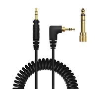 Taoricen Cavo Audio Compatibile con Panasonic Technics EAH-DJ1200 Cuffie, Retrattile Primavera Cavo cuffie con 6,35 mm Adattatore (1,4~3,3m)