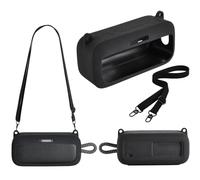 Taoricen Custodia in silicone per Bose SoundLink Plus Altoparlante, Copertura protettiva con Tracolla Regolabile (Nero)