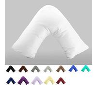 TAOSON 100% cotone 300 fili Soild busta stile V/Tri/Boomerang standard federa cuscino solo federa senza inserto (bianco)