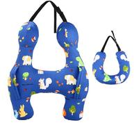 Taoxee Cuscino da Viaggio, Cuscino auto portatile per Bambini, Cuscino Cervicale da Viaggio, Poggiatesta per auto a forma di H ultra morbido con maniglie per Viaggi di Vacanza per Bambini(Blu)