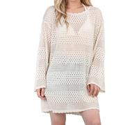 Taoyoule Swimsuit Cover Up for Women Bathing Suit Crochet Summer Swimwear Knit Pullover Multi Colors Beach Dress