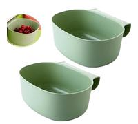 TAOZHUGONG 2 vaschette di raccolta per rifiuti da cucina, da appendere, per rifiuti biologici, per rifiuti da cucina, da appendere, colore verde