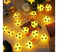 TAOZHUGONG Catena luminosa da calcio a L, 3 m, 20 LED, catena luminosa a LED, per esterni, luce bianca calda, per la camera dei ragazzi, decorazione per ragazzi (A)