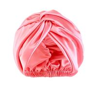 TAOZHUGONG Cuffia di seta per dormire, cappello da notte da donna, in seta di gelso, in morbida seta, ideale per i capelli, per la notte, Rosso-A., M