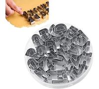 Taozoey 26 Pcs Acciaio Inossidabile Alfabeto Stampini, Acciaio Inossidabile Alfabeto Formine, Alfabeto Taglierine, Dell'alfabeto Tagliabiscotti Acciaio, Acciaio Lettere Stampo
