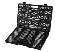 Tap And Die Set 60PCS 86PCS 110PCS Utensile for filettatura manuale in tungsteno/acciaio al carbonio con cacciavite a chiave for riparare il taglio(110PCS)