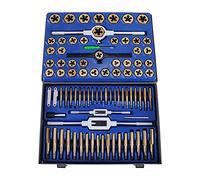 Tap And Die Set 86PCS 110PCS Utensile for filettatura a mano in titanio in acciaio al tungsteno con cacciavite a chiave for riparare il taglio(86PCS)