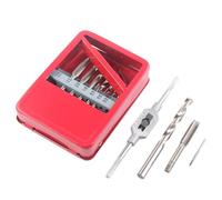 Tap Die Set, Drill Taps Kit, Precision Threading Tools, 5,91 x 4,33 x 1,34 Inches, Steel Costrution, Power Drills Compatible for Metalwork, Automotive, Pipe Repair, Stainless