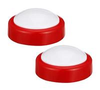 Tap Lights Battery Touch Sensor LED Lamp Push Night Light Wireless Stick-on 3.9 inch Red Colored 2 confezioni per armadio Bedroom Storage Shed Hallway Stairs
