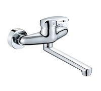 Tap MONTRO della Parete, rubinetti del lavandino in Ottone Caldo e Freddo Rubinetto da Cucina Chrome-15 cm