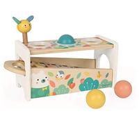 Janod - Tap Tap Xylo Pure - Gioco in Legno 2 in 1 - Gioco Musicale e di Abilità - con 3 Palline + Martello + Xilofono - A Partire dall'anno, J05155