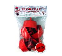 TAP-TRAP® ROSSO - 5 TAPPI TRAPPOLA ORIGINALI + LA VERA ESCA ECOLOGICA per proteggere dal moscerino della frutta (Drosophila Suzuki) vespe e calabroni