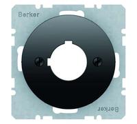 Tapa central para conectores 22,5 mm, series berker R.x de hager, negro