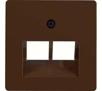 Tapa central para toma teléfono/red doble, series berker Arsys, K.x de hager, marrón