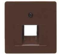 Tapa central para toma teléfono/red, series berker Arsys, K.x de hager, marrón